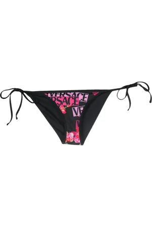 VERSACE Floral-print bikini bottoms