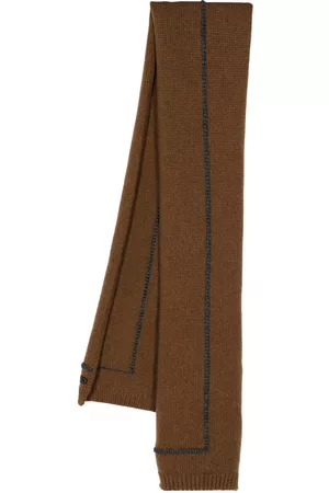 BRIONI Contrast-trim knitted scarf