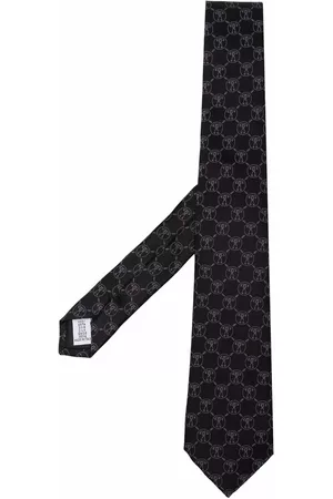 Moschino Men Bow Ties - Monogram-print silk tie