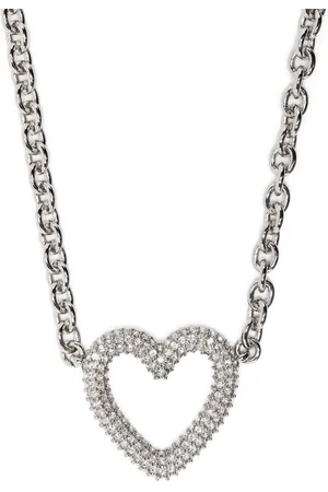 Mach & Mach Heart-shape crystal-embellished necklace