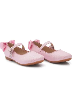 Tulleen Bow-detail ballerina shoes