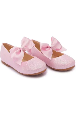 Tulleen Bow-detail ballerina shoes