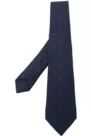 Kiton Geometric-embroidery silk tie