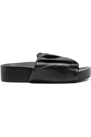 Jil Sander Ruched leather slides