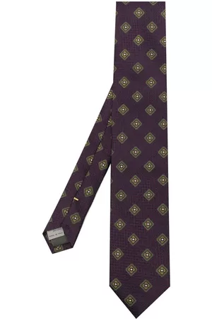 CANALI Geometric-motif silk tie