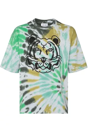 Kenzo Men Short Sleeve - Tiger tie-dye print T-shirt
