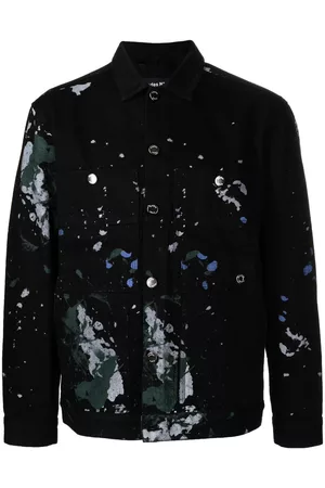 Etudes Painterly-print buttoned jacket