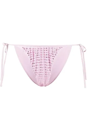 Self-Portrait Rhinestone-embellished bikini bottoms