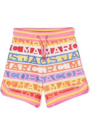 Marc Jacobs Logo-stripe perforated shorts
