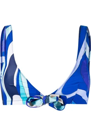 Puccini Marmo-print bikini top