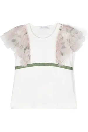 MONNALISA Floral-print short-sleeved T-shirt