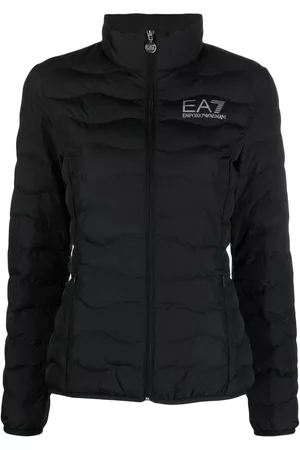 EA7 Logo-print puffer jacket