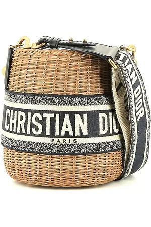 Dior Pre-owned wicker Dior bucket shoulder bag