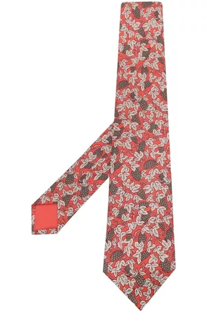 Hermès 2000s pre-owned leaf-print silk tie