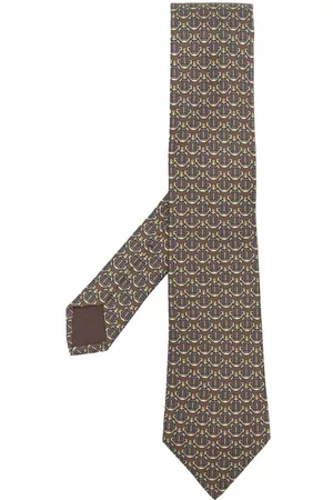 Hermès 2000s pre-owned anchor-print silk tie
