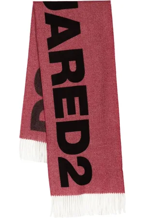 Dsquared2 Logo-print frayed-trim scarf
