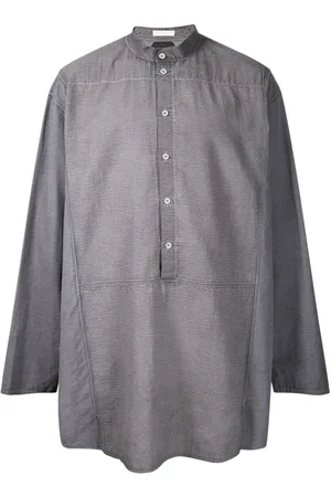 Nicolas Andreas Taralis Band-collar cotton shirt