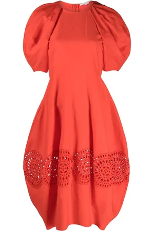 Stella McCartney Cut-out puff midi dress