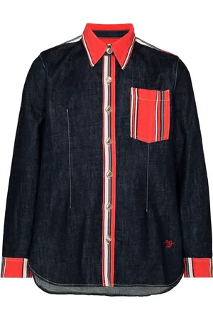 WALES BONNER Cotonou patch pocket denim shirt