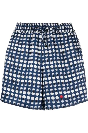 Kiton Spot-print elastic shorts