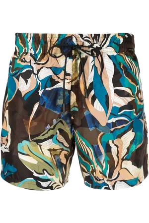 Etro Abstract-print drawstring swim shorts