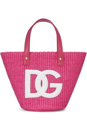 Dolce & Gabbana Woven-wicker logo tote bag