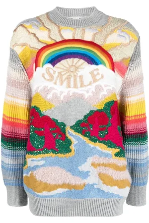 Stella McCartney Festive Smile intarsia-knit jumper