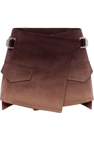 DION LEE Ombr?? denim mini wrap skirt