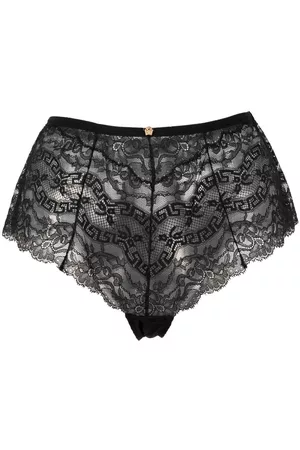 VERSACE Lace-detail high-waisted briefs