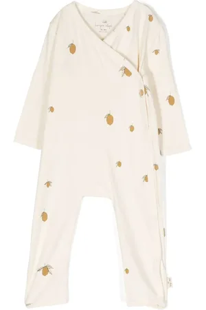Konges Sløjd Organic cotton lemon-print babygrow