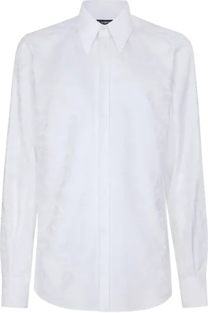 Dolce & Gabbana Martini-fit floral-jacquard cotton shirt