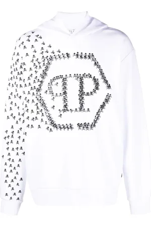 Philipp Plein Skull and Bones cotton hoodie