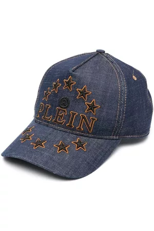 Philipp Plein Denim star-embroidered baseball hat