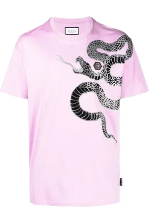 Philipp Plein Embellished snake-print T-shirt