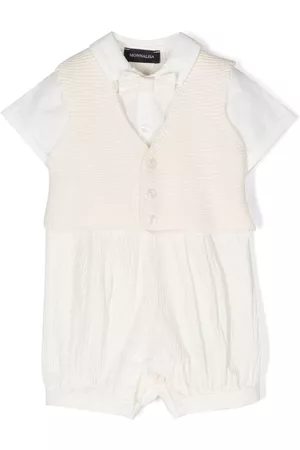 MONNALISA Bow Ties - Bow-tie layered romper