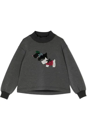 Familiar Dog-embroidered sweatshirt
