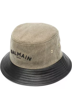 Balmain Men Hats - Logo-embroidered contrast brim hat