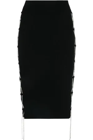 GIUSEPPE DI MORABITO High-waist lace-detail skirt