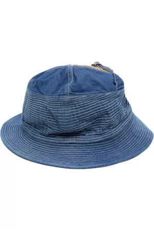 KAPITAL Men Hats - Contrasting-stitch detail bucket hat