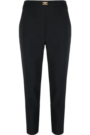 Elisabetta Franchi Logo-plaque tailored trousers