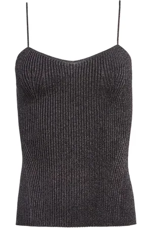Khaite Thin-straps ribbed-knit top