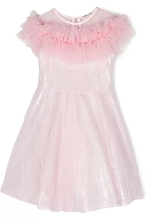 MONNALISA Ruffled tulle party dress
