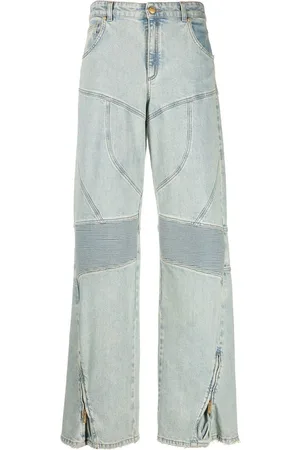 BLUMARINE Panelled high-waisted jeans