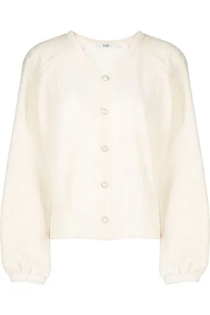 B+AB Crinkled button-down cardigan