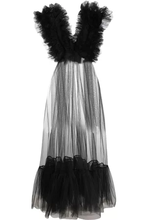 Alchemy Tulle-ruffled sheer maxi gown