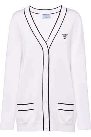Prada V-neck silk cardigan