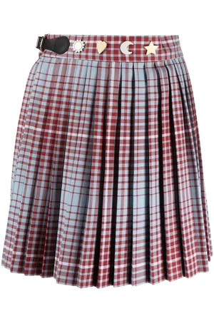 Charles Jeffrey Loverboy CJ Blurry-Tartan mini kilt