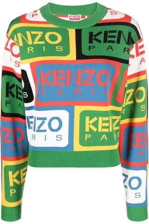 Kenzo Logo-intarsia crew-neck jumper