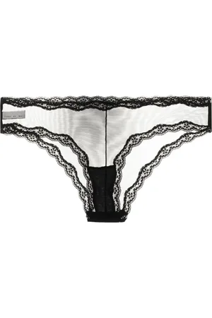 FLEUR DU MAL Sheer tulle bikini briefs