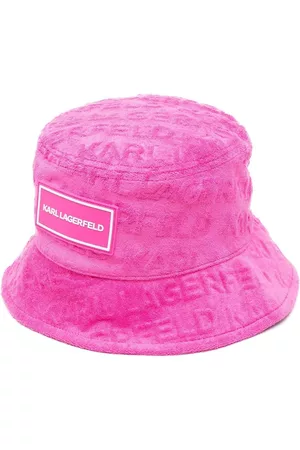 Karl Lagerfeld Logo-patch towelling bucket hat